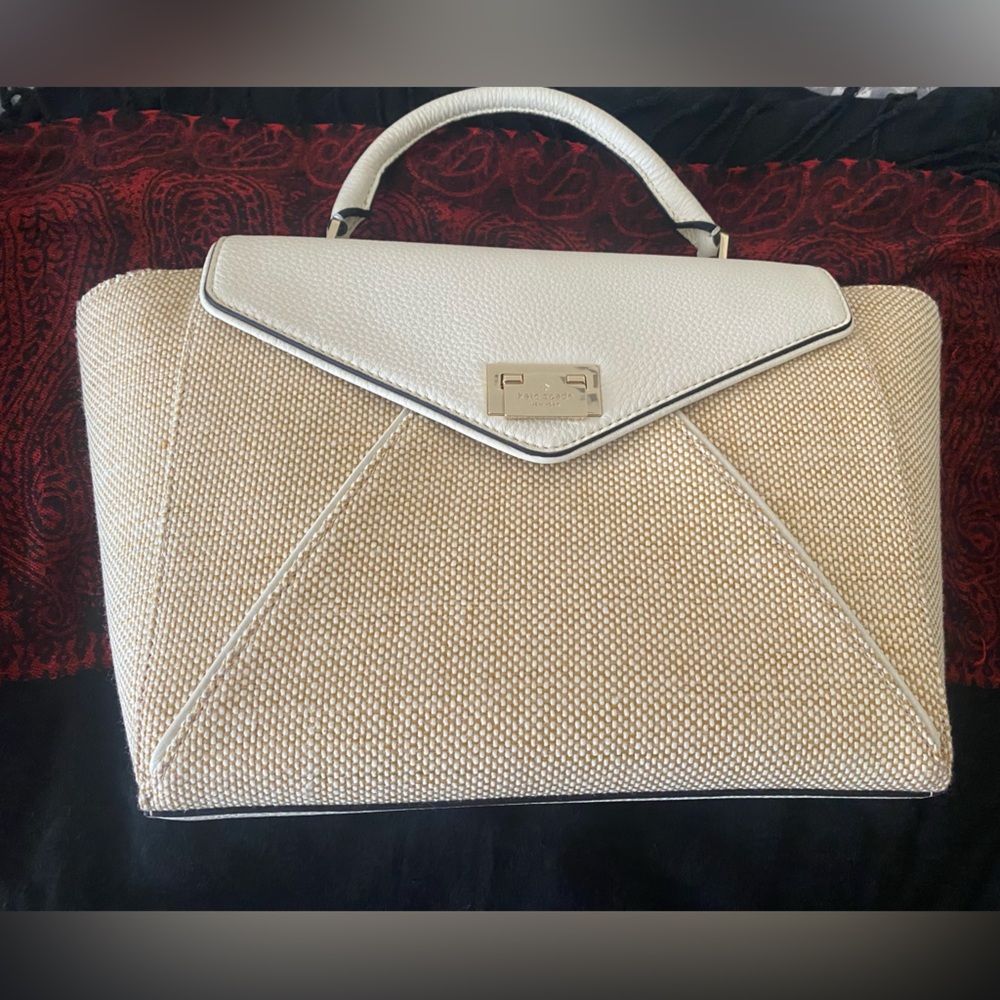 Kate Spade white and wicker purse